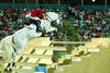Clinton at the Olympic Games in Athens 2004 with international Grand Prix rider Dirk Demeersman in tack.